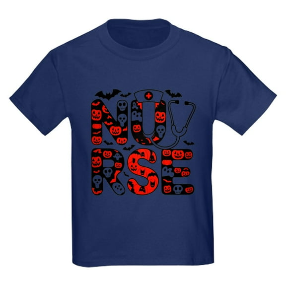CafePress - Spooky Halloween Nurse Kids T Shirt - Dark T-Shirt Kids XS-XL