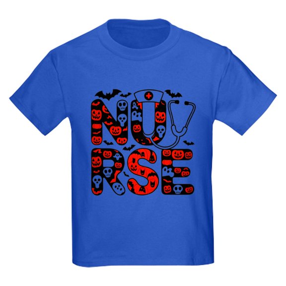 CafePress - Spooky Halloween Nurse Kids T Shirt - Dark T-Shirt Kids XS-XL