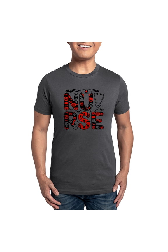 - Spooky Halloween Nurse Men's Eco Sport T Shirt - Men's Dark Eco Sport T-Shirt