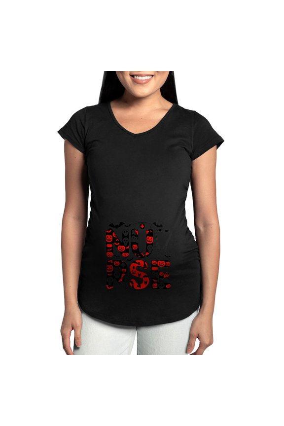 - Spooky Halloween Nurse Women's Maternity T Shirt - Maternity Dark T-Shirt