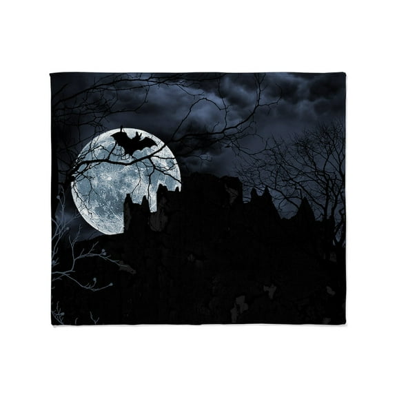 CafePress - Spooky Night Sky Throw Blanket - Soft Fleece Throw Blanket, 50"x60" for All Ages