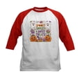 thumbnail image 1 of CafePress - Spooky Smiles And Sweet Treats Halloween Design Kids Baseball T Shirt - Kids Cotton Baseball Jersey, 3/4 Sleeve Shirt, 1 of 4