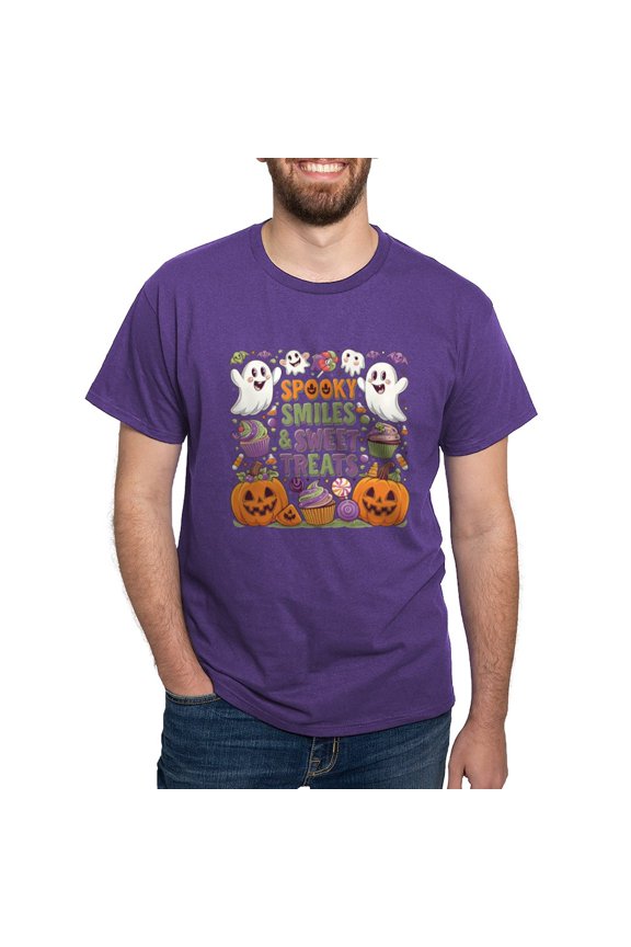 - Spooky Smiles And Sweet Treats Halloween Design Men's Value T Shirt - Men's Classic Graphic Cotton T-Shirt