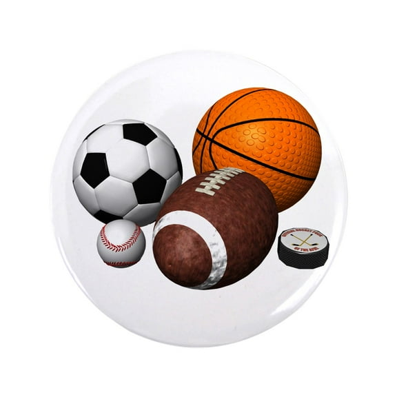 CafePress - Sports Balls 3.5&Quot; Button - 3.5" Button