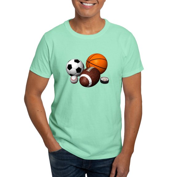 CafePress - Sports Balls Dark T Shirt - Men's Classic Graphic Cotton T-Shirt