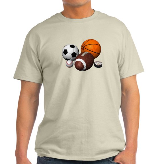 CafePress - Sports Balls Light T Shirt - Men's Classic Graphic T-Shirt