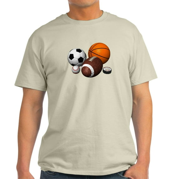 CafePress - Sports Balls Light T Shirt - Men's Classic Graphic T-Shirt