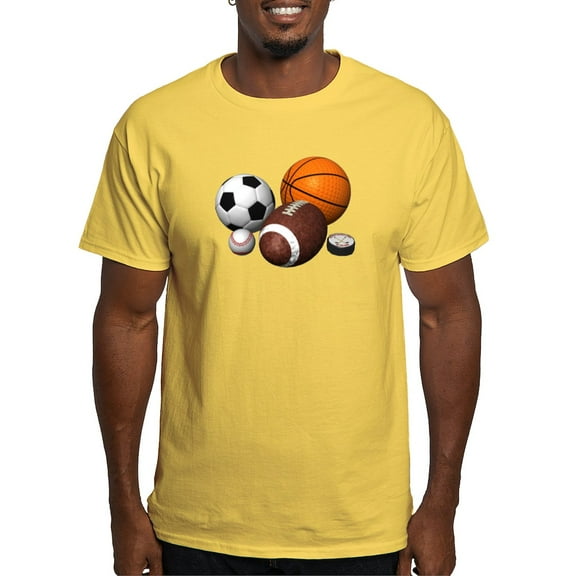 CafePress - Sports Balls Light T Shirt - Men's Classic Graphic T-Shirt