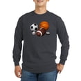 thumbnail image 1 of CafePress - Sports Balls Long Sleeve Dark T Shirt - Long Sleeve Dark T-Shirt, 1 of 4