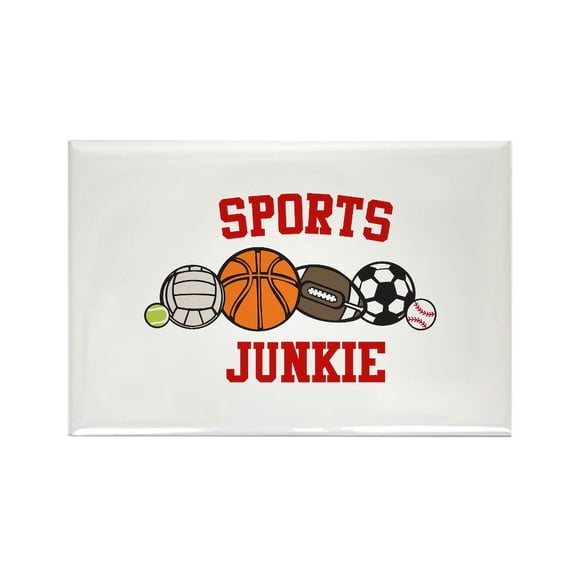 CafePress - Sports Junkie Magnets - Rectangle Magnet, 2"x3" Refrigerator Magnet