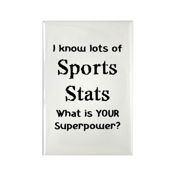 CafePress - Sports Stats - Rectangle Magnet, 2"x3" Refrigerator Magnet