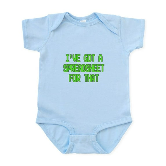 CafePress - Spreadsheet Body Suit - Baby Light Bodysuit, Size Newborn - 24 Months