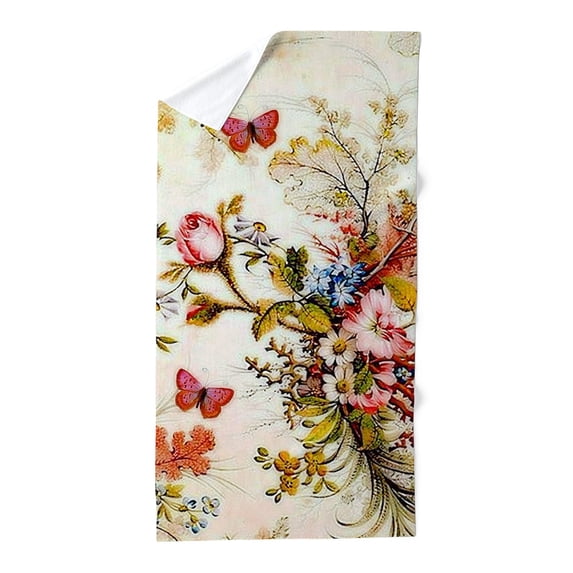 CafePress - Spring Floral - Large Beach Towel, Soft 30"x60" Towel with Unique Design