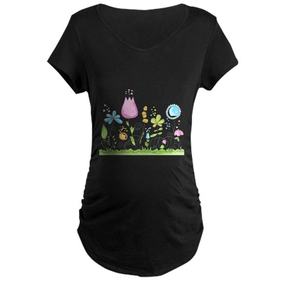 CafePress - Spring Flowers Maternity T Shirt - Maternity Dark T-Shirt