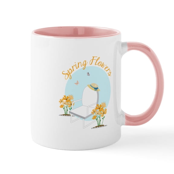 CafePress - Spring Flowers Mugs - 11 oz Ceramic Mug - Novelty Coffee Tea Cup