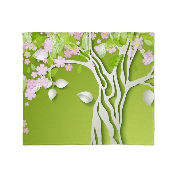 CafePress - Spring Tree Throw Blanket - Soft Fleece Throw Blanket, 50"x60" Stadium Blanket