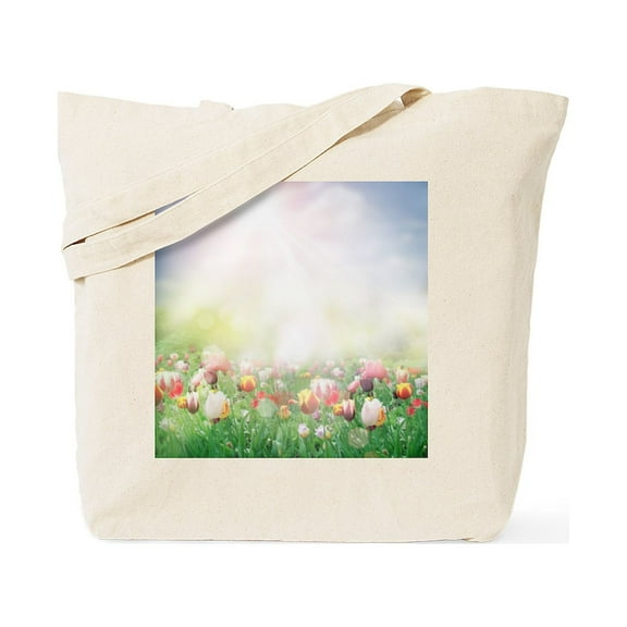 CafePress - Spring Tulips Tote Bag - Unisex Canvas Tote Bag, Beige, 1-Piece
