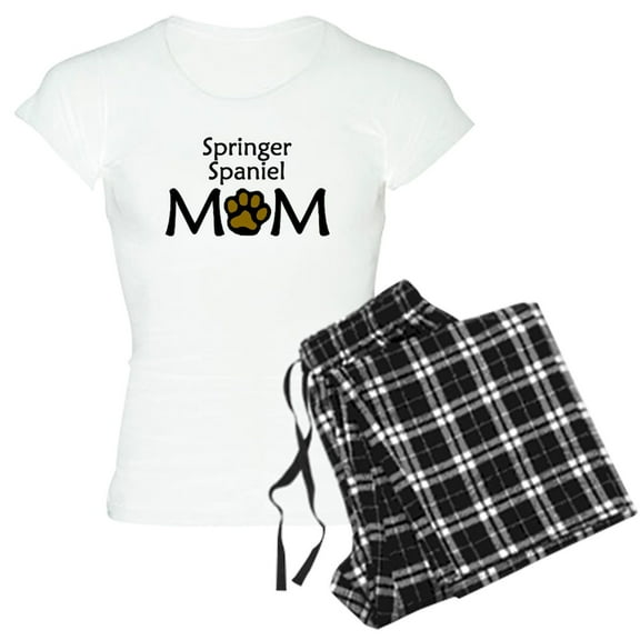 CafePress - Springer Spaniel Mom Pajamas - Women's Short Sleeve Print T-Shirt and Pants Light Cotton Pajama Set