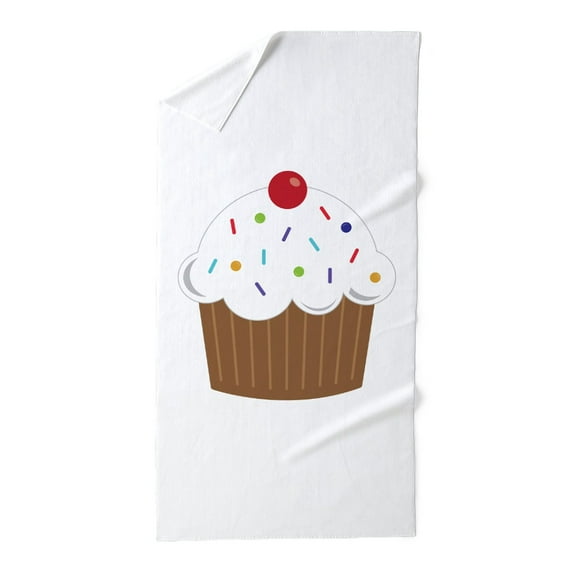 CafePress - Sprinkled Cupcake - Large Beach Towel, Soft 30"x60" Towel with Unique Design
