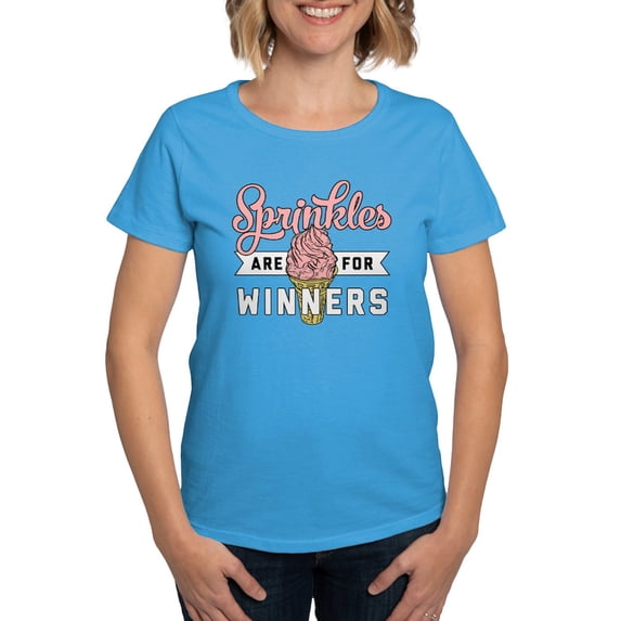 CafePress - Sprinkles Are For Winners Women's Classic T Shirt - Women's Traditional Fit Dark T-Shirt