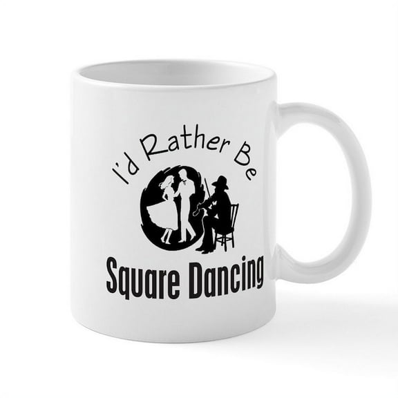 CafePress - Square Dancing Mug - 11 oz Ceramic Mug - Novelty Coffee Tea Cup