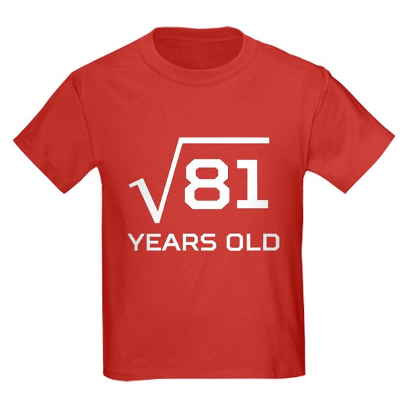 CafePress - Square Root 9 Years Old T Shirt - Dark T-Shirt Kids XS-XL