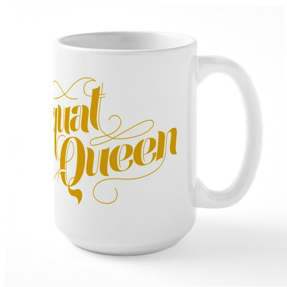 CafePress - Squat Queen Large Mug - 15 oz Ceramic Large White Novelty Mug