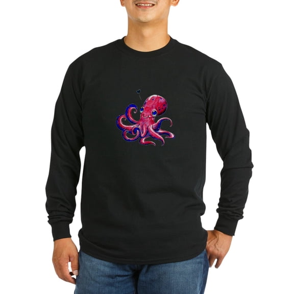 CafePress - Squid Love Long Sleeve Dark T Shirt - Long Sleeve Dark T-Shirt