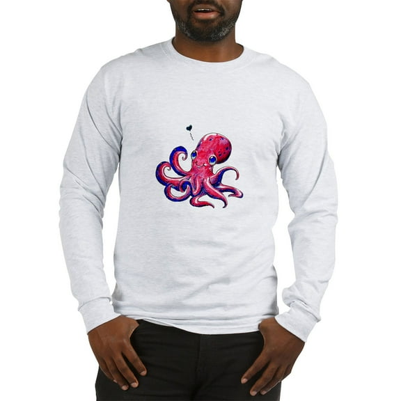 CafePress - Squid Love Long Sleeve T Shirt - Unisex Cotton Long Sleeve T-Shirt