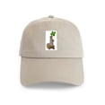 thumbnail image 1 of CafePress - Squirrel 4 Leaf Clover - Adjustable 100% Brushed Unisex Casual Cotton Baseball Cap, Beige, 1, 1 of 2