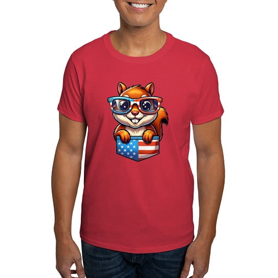 CafePress - Squirrel 4Th July USA Flag In Pocket America Mom D Men's ...