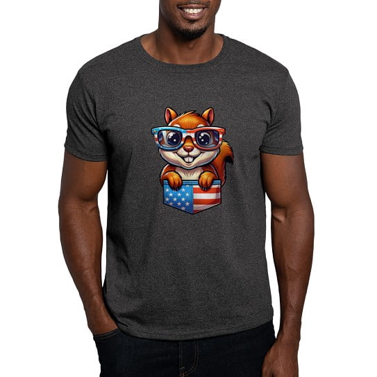 CafePress - Squirrel 4Th July USA Flag In Pocket America Mom D Men's ...