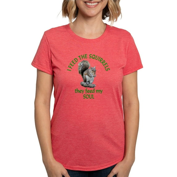 CafePress - Squirrel Feeder Women's Deluxe T Shirt - Womens Tri-blend T-Shirt