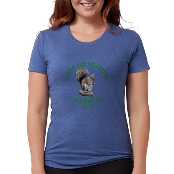 CafePress - Squirrel Feeder Women's Deluxe T Shirt - Womens Tri-blend T-Shirt