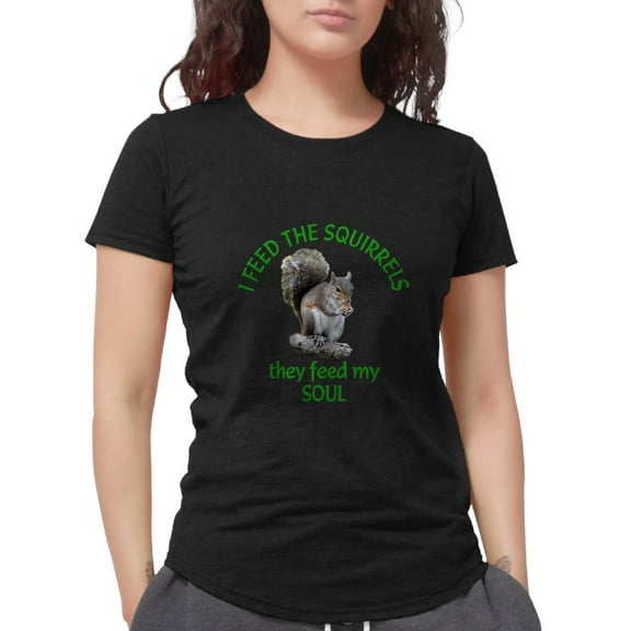 CafePress - Squirrel Feeder Women's Deluxe T Shirt - Womens Tri-blend T-Shirt