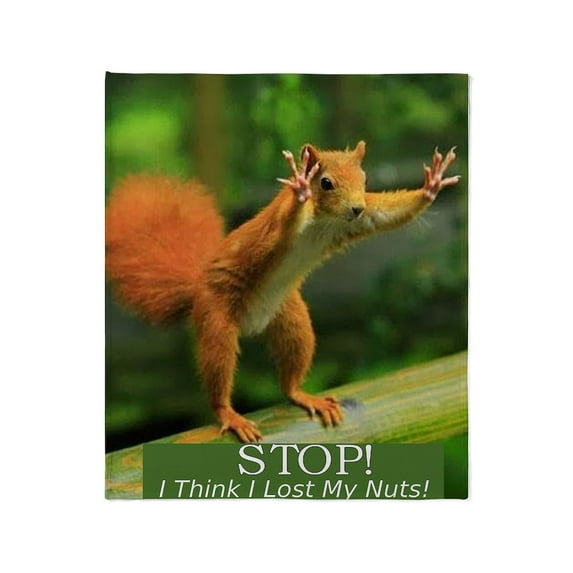 CafePress - Squirrel Lost His Nuts 2 Throw Blanket - Soft Fleece Throw Blanket, 50"x60" for All Ages