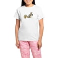 thumbnail image 1 of CafePress - Squirrel With Wine Women's Light Pajamas - Women's Short Sleeve Print T-Shirt and Pants Light Cotton Pajama Set, 1 of 7