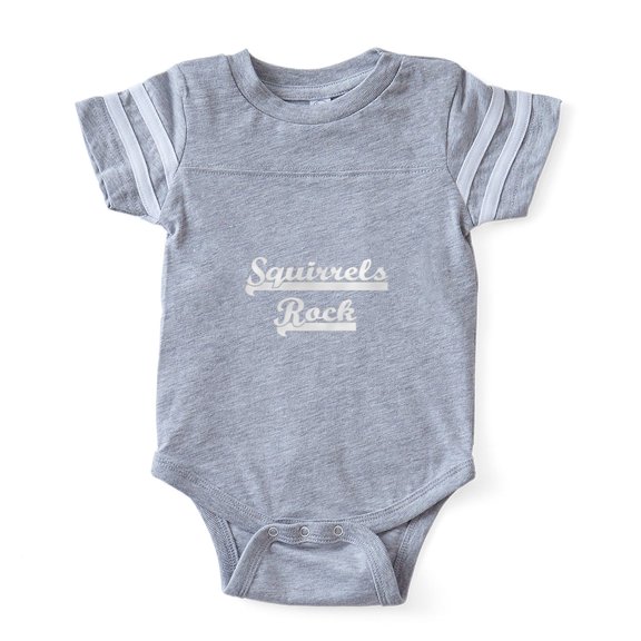 CafePress - Squirrels Rock Team Spirit - Cute Infant Baby Football Bodysuit