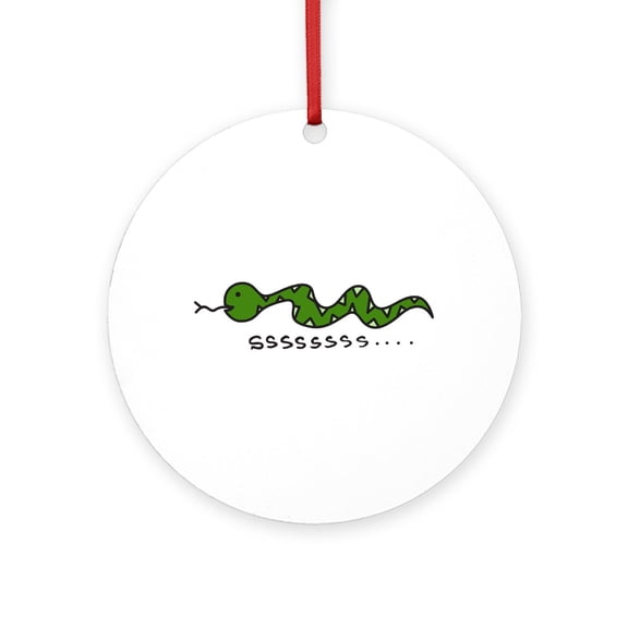 CafePress - Sssssss - Round Wood Ornament 4"