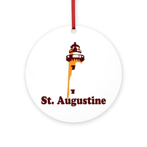 CafePress - St. Augustine Lighthouse Design. Ornament (Round - Round Wood Ornament 4"