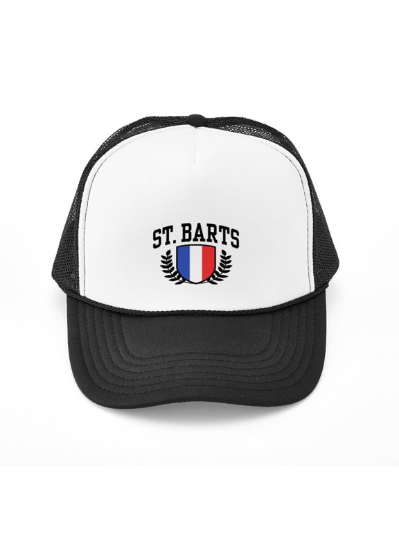 - St. Barts - Adjustable Unisex Printed Trucker Hat with Mesh Back