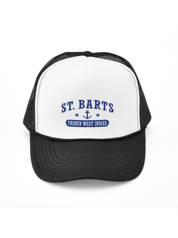 - St. Barts - Adjustable Unisex Printed Trucker Hat with Mesh Back