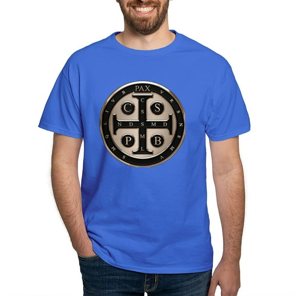 CafePress - St. Benedict Medal T Shirt - Men's Classic Graphic Cotton T-Shirt