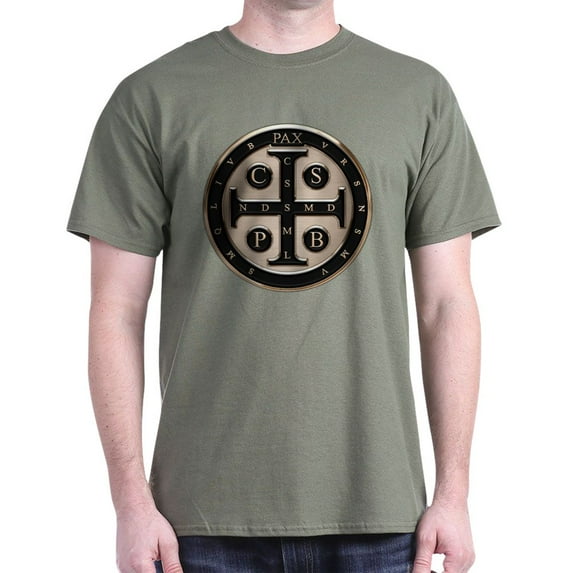 CafePress - St. Benedict Medal T Shirt - Men's Classic Graphic Cotton T-Shirt