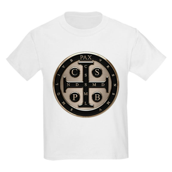 CafePress - St. Benedict Medal T Shirt - Light T-Shirt Kids XS-XL