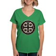 thumbnail image 1 of CafePress - St. Benedict Medal T Shirt - Women's V-Neck Dark T-Shirt, 1 of 4