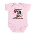 thumbnail image 1 of CafePress - St Bernards Leave Paw Prints On Your Heart Infant - Baby Light Bodysuit, Size Newborn - 24 Months, 1 of 4
