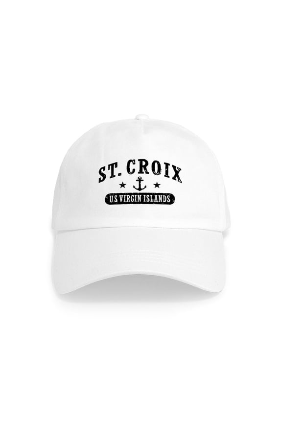 - St. Croix Cap - Adjustable 100% Brushed Unisex Casual Cotton Baseball Cap, Beige, 1