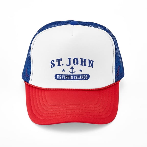 CafePress - St. John - Adjustable Unisex Printed Trucker Hat with Mesh Back