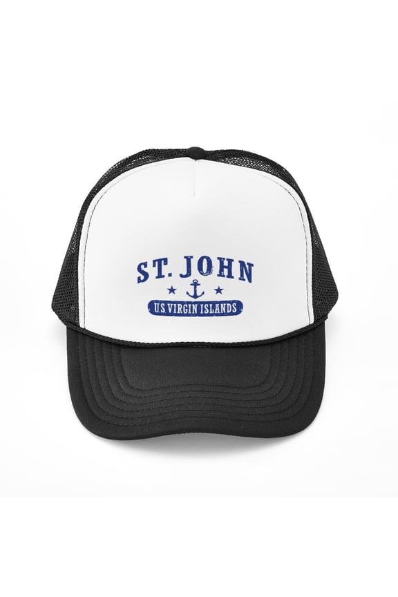 - St. John - Adjustable Unisex Printed Trucker Hat with Mesh Back